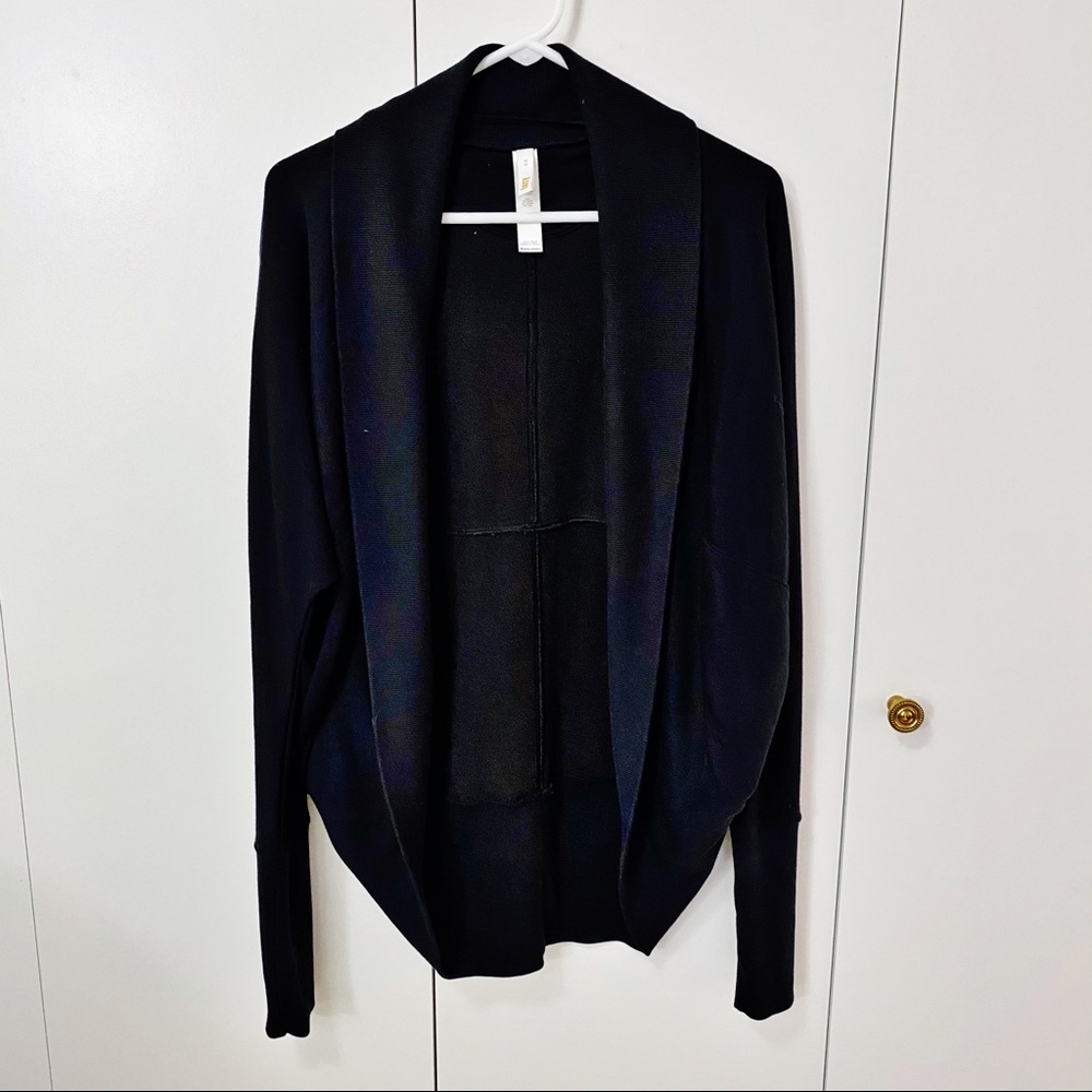 Lucy Athletic/Yoga Long Sleeve Black Open Shrug